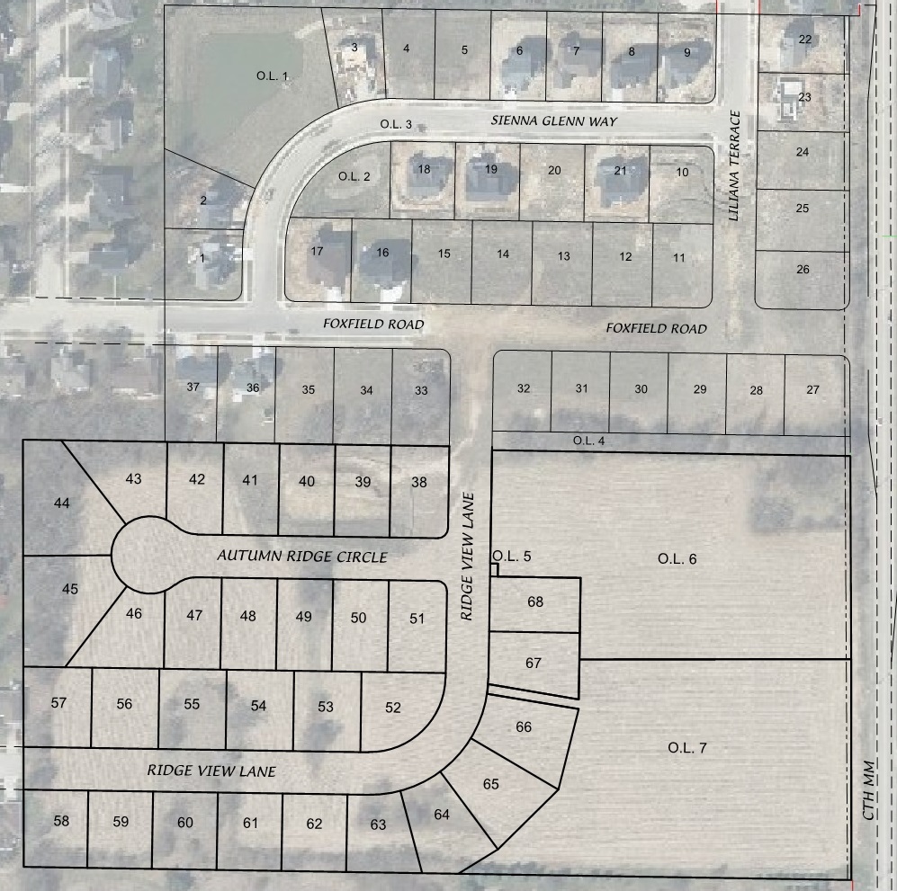 Autumn Ridge Home Sites Map